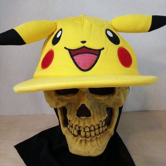 Pokemon Pikachu Face Snap Back Trucker Hat - Picture 1 of 7